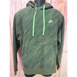 Nike Camouflage Print Hoodie With‎ Neon Green Mens Medium